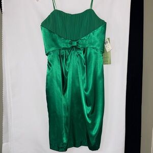 Emerald Green Strapless Evening Dress / Prom
